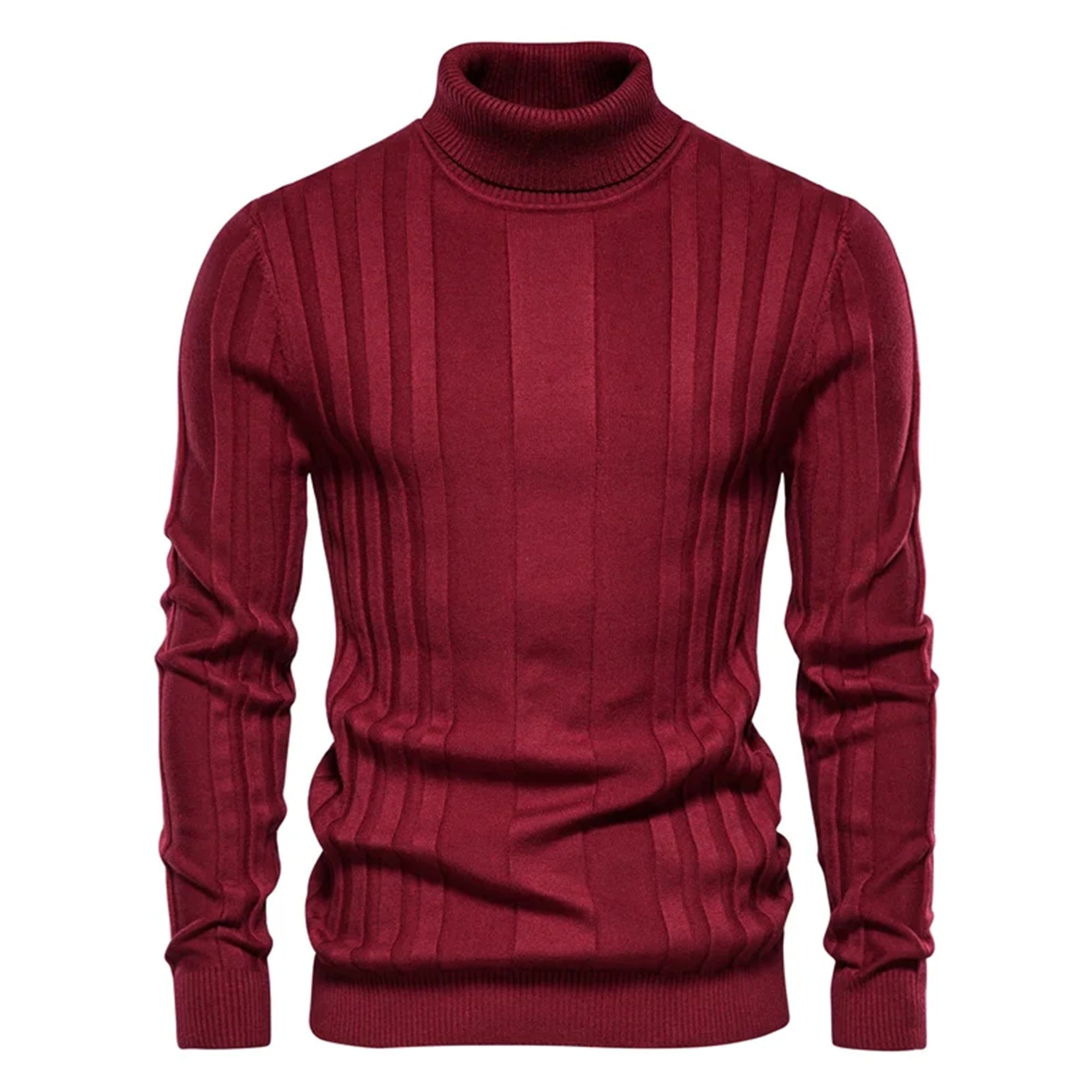 Men’s Stripe Turtleneck Sweater