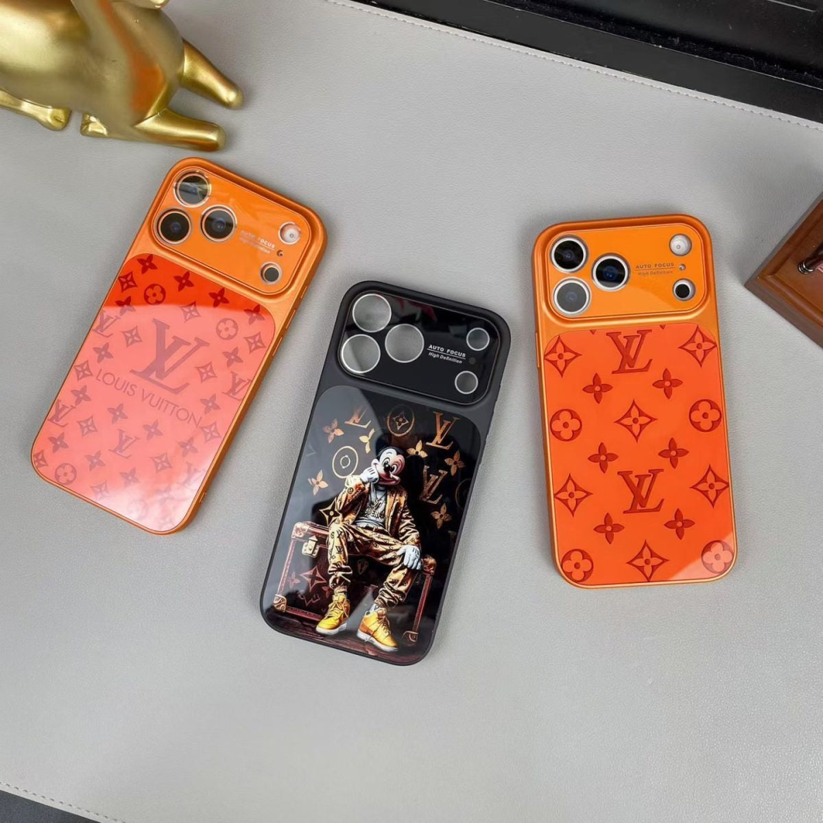 Gloss Monogram iPhone Case for 14-17/Pro/Pro Max