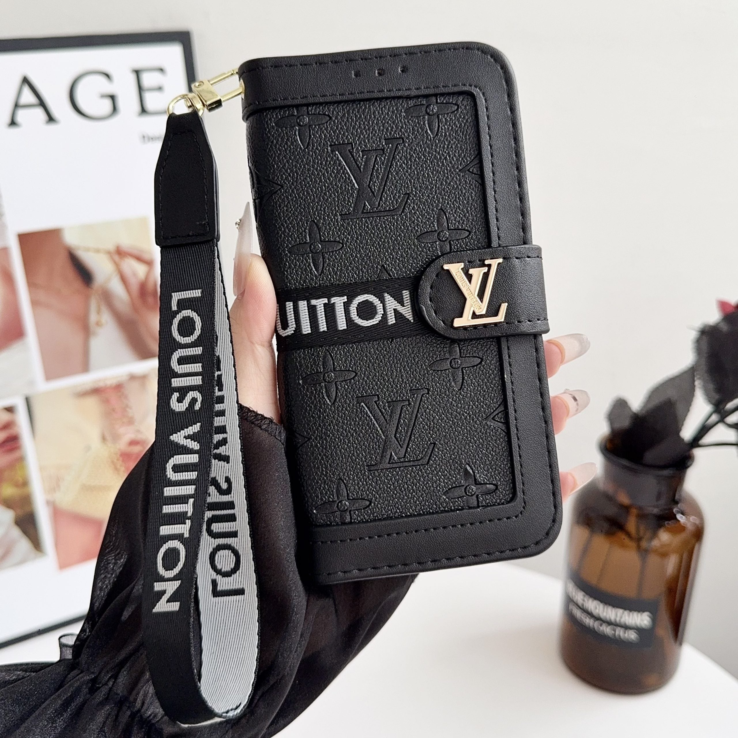 Louis Vuitton Flip Folio iPhone Case for 17/Pro/Pro Max/Air