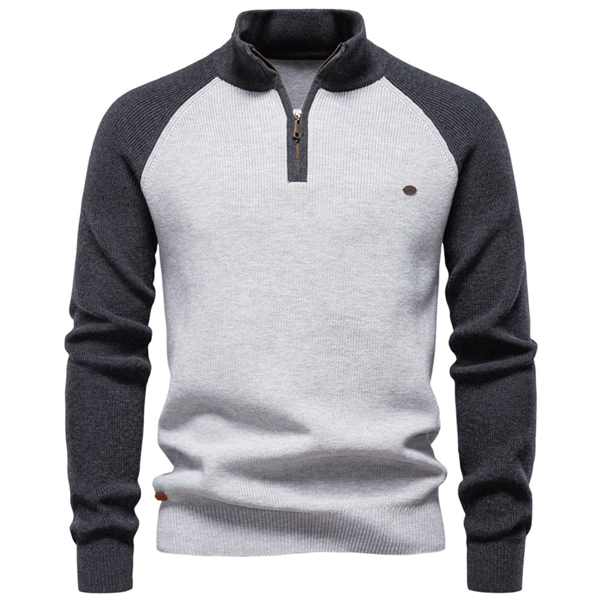 Men’s Half-Zip Colorblock Pullover Sweater