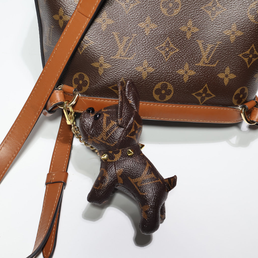 LV Dog Keychain Bag Charm
