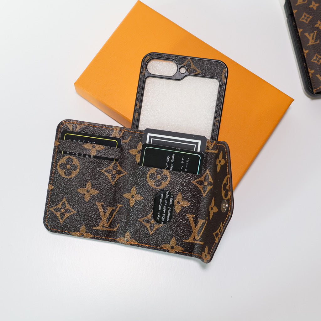 Z Flip LV Case Wallet Style For 3 4 5 6 7 Series