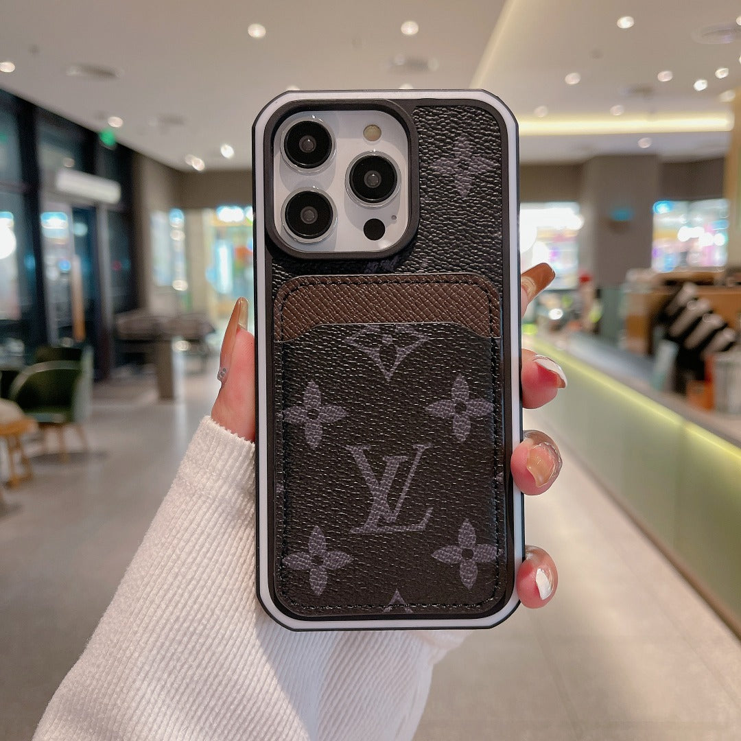 Louis Vuitton Phone Case Card Holder Fashion Leather for iPhone