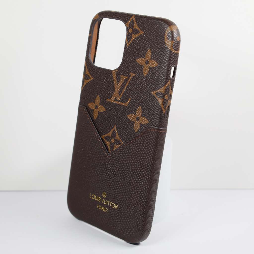 LV Card Holder iPhone Case Brown iPhone X 11 12 13 14 Pro Max