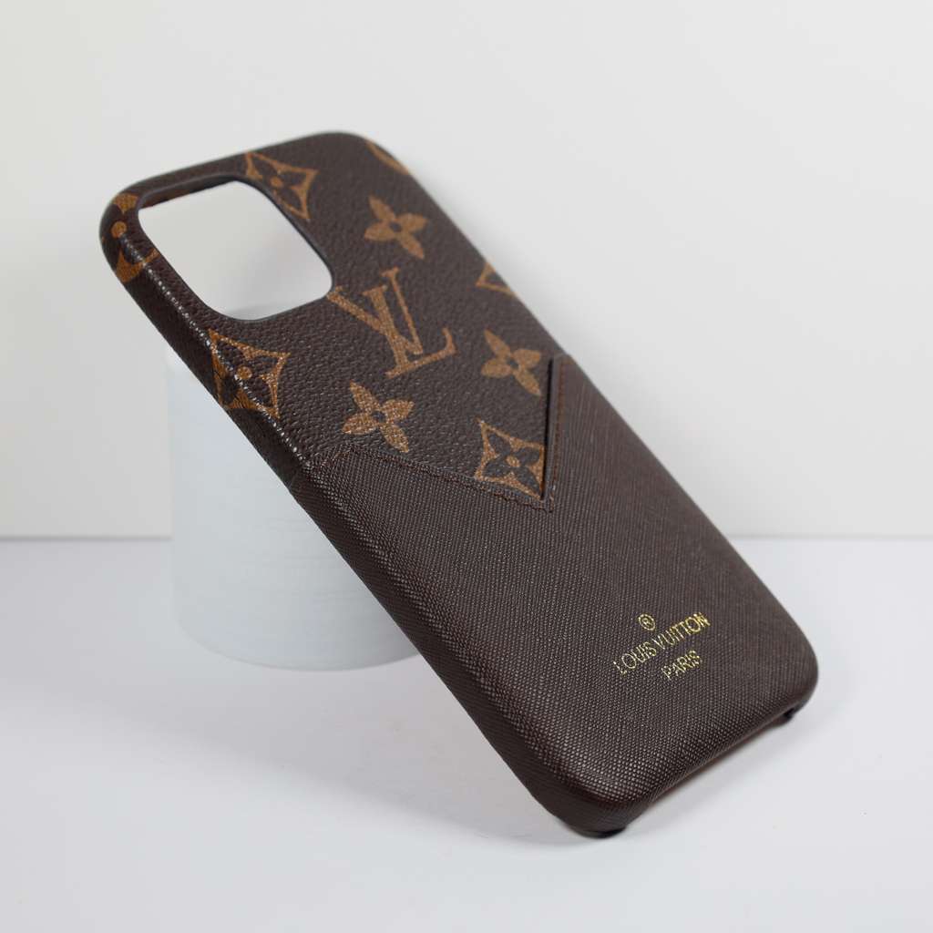 LV Card Holder iPhone Case Brown iPhone X 11 12 13 14 Pro Max