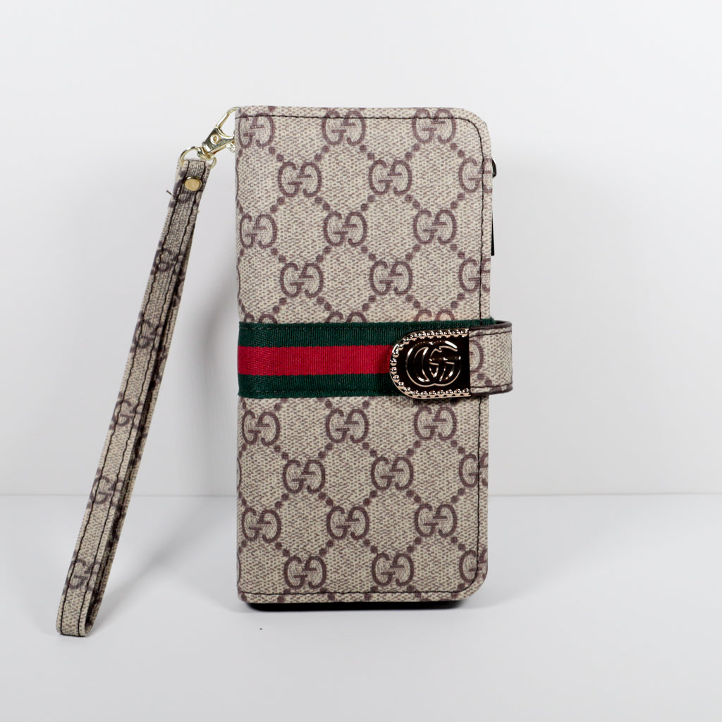 Gucci Wallet Phone Case Case Zipper Wallet Kickstand for iPhone