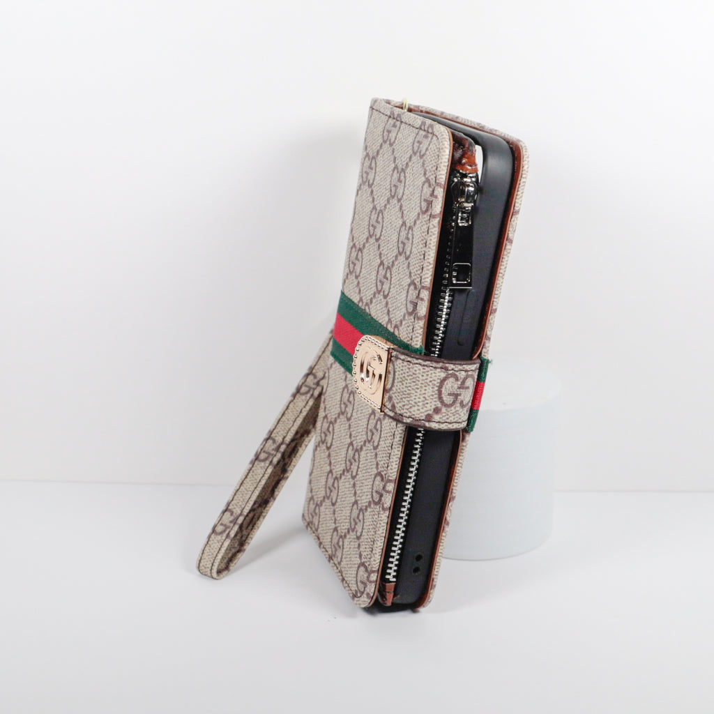 Gucci Wallet Phone Case Case Zipper Wallet Kickstand for iPhone