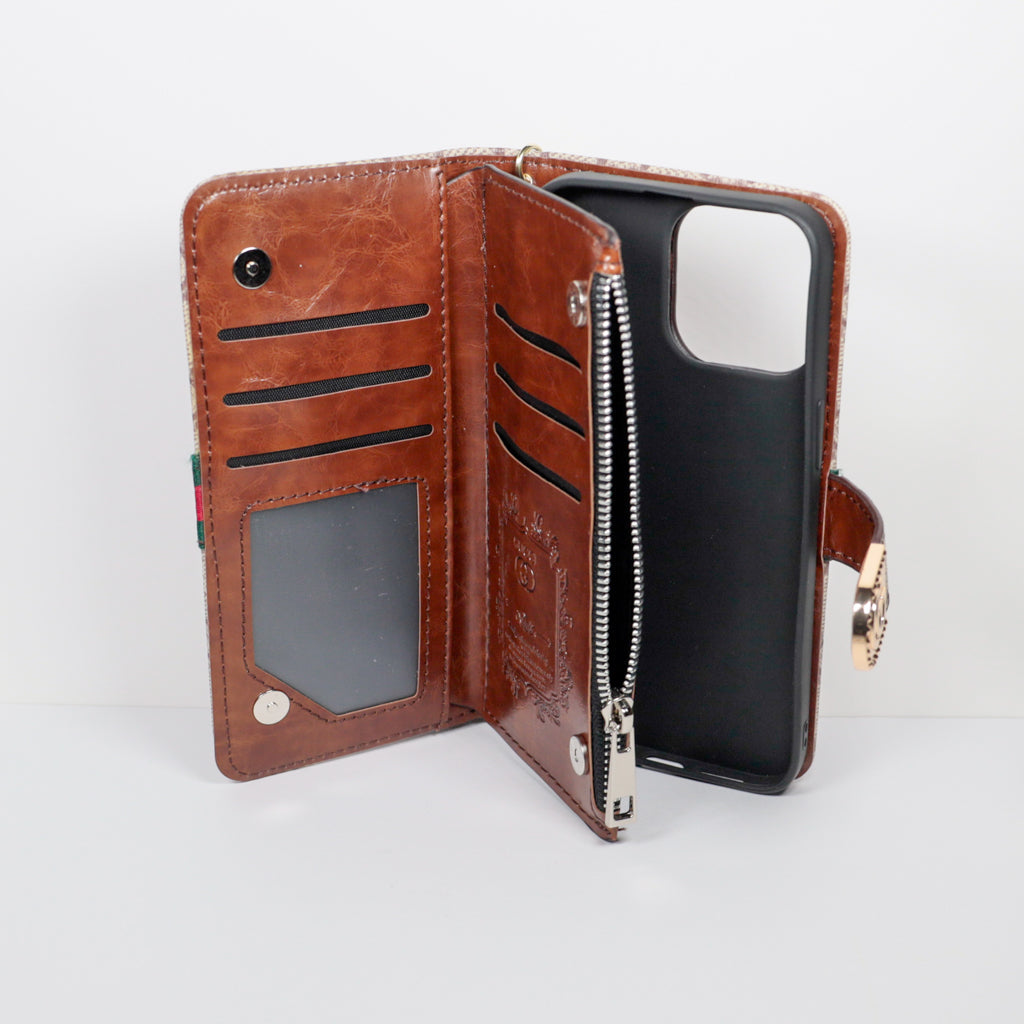 Gucci Wallet Phone Case Case Zipper Wallet Kickstand for iPhone