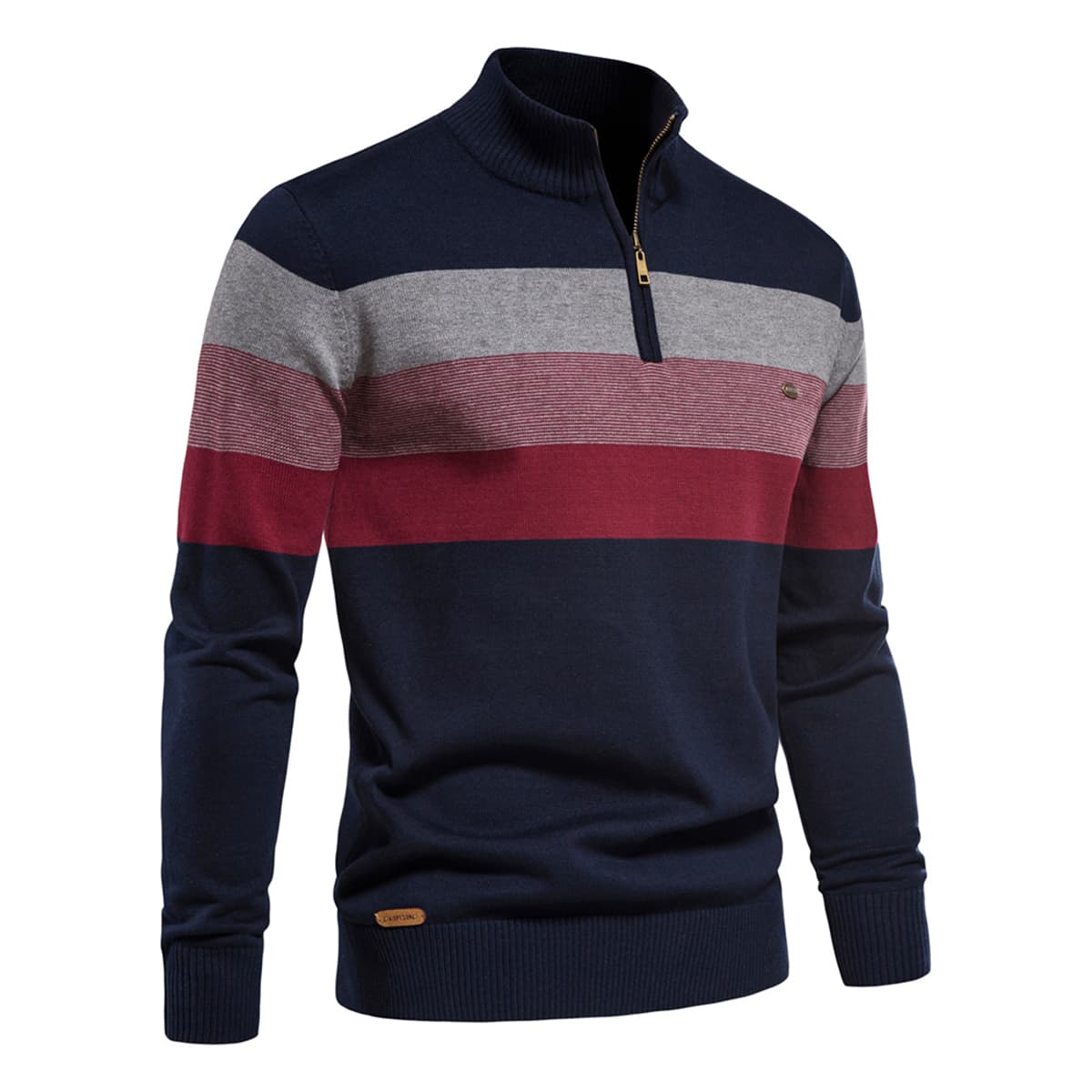 Men’s Classic Colorblock Half-Zip Sweater