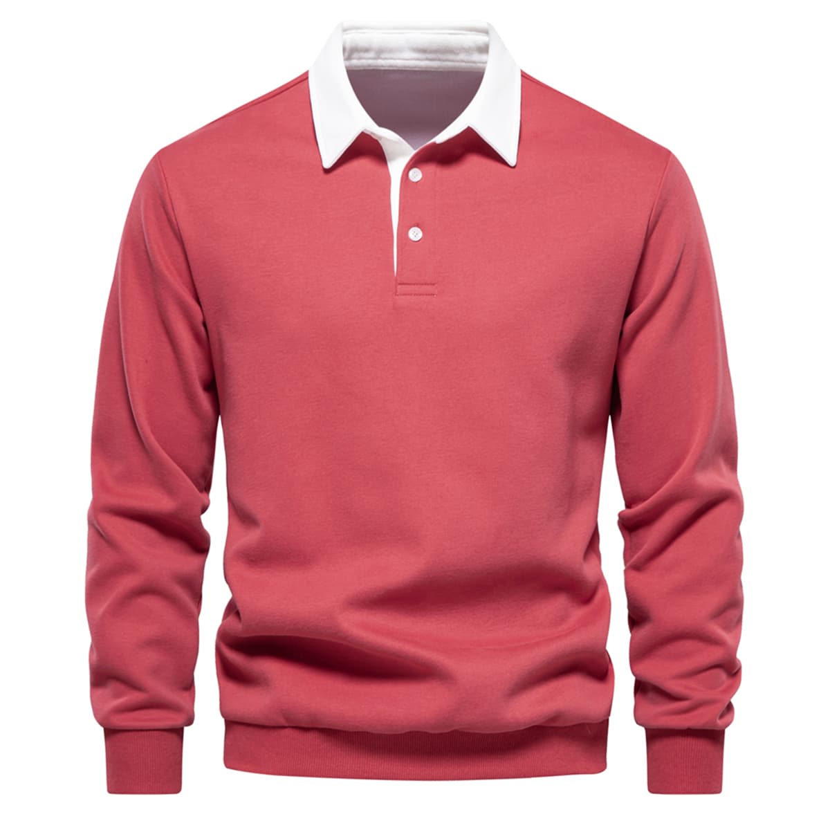 Men’s Long Sleeve Polo Collar Sweatshirt