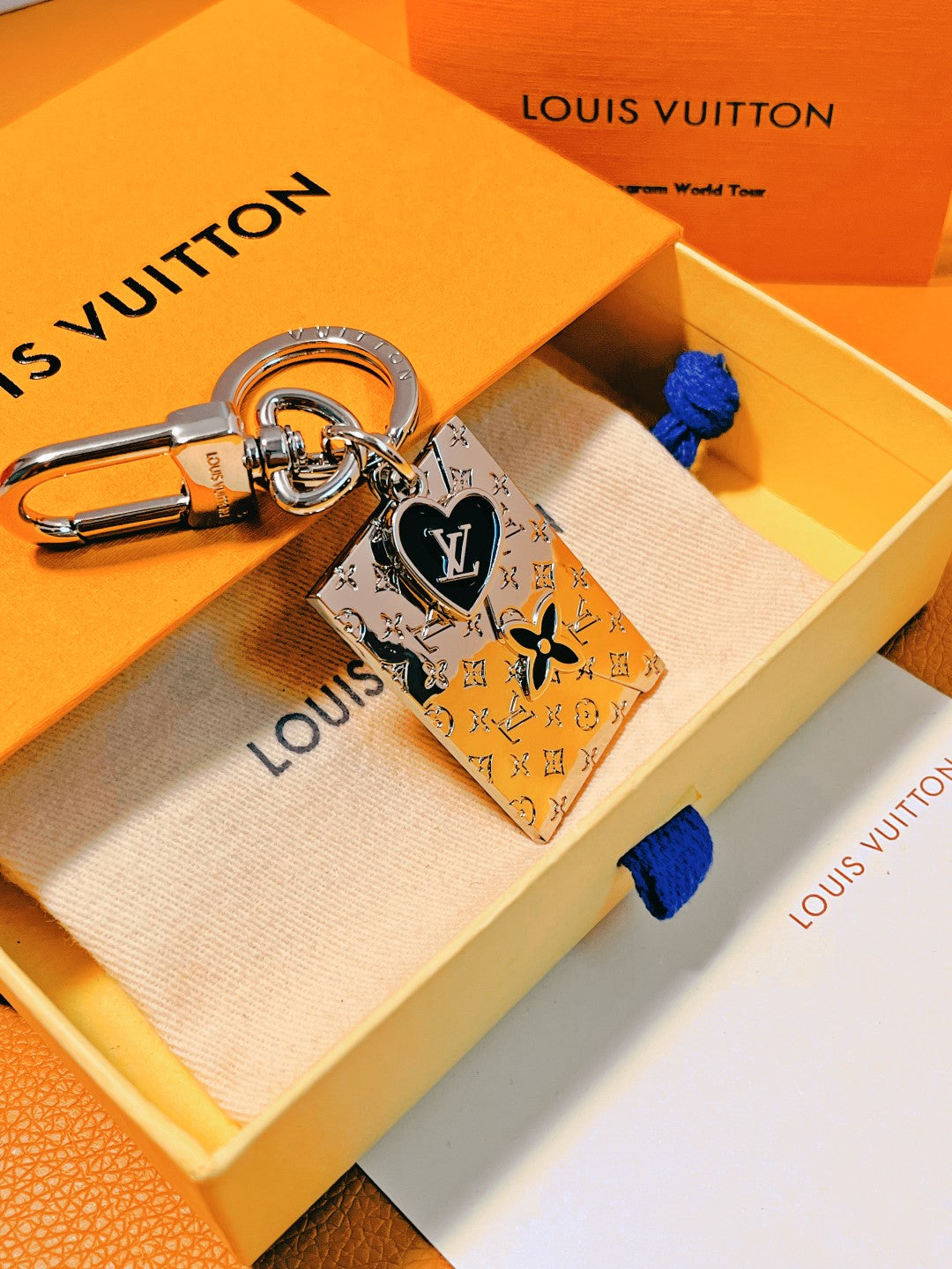 LV Postal Envelope Key chain Bag Charm