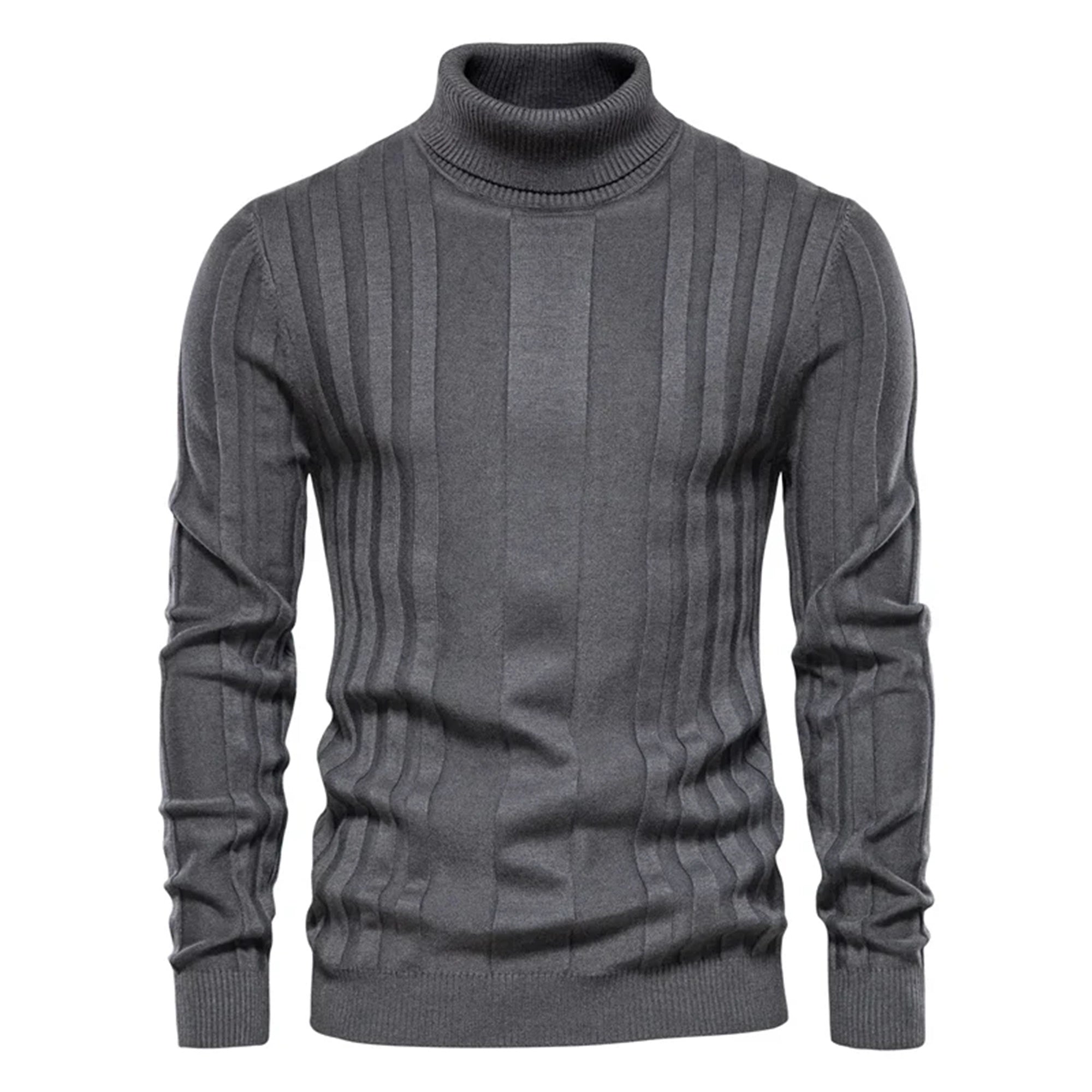 Men’s Stripe Turtleneck Sweater
