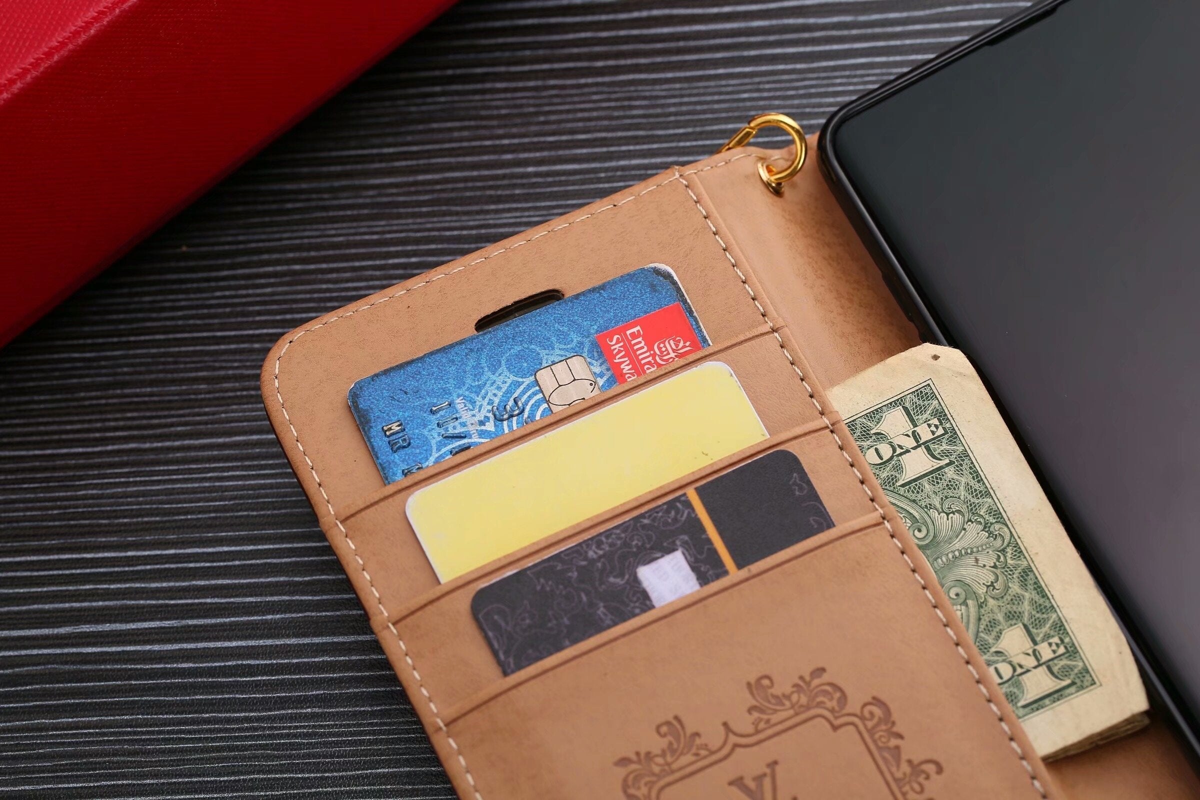LV Monogram Leather Phone Case for Samsung Galaxy S22 S25