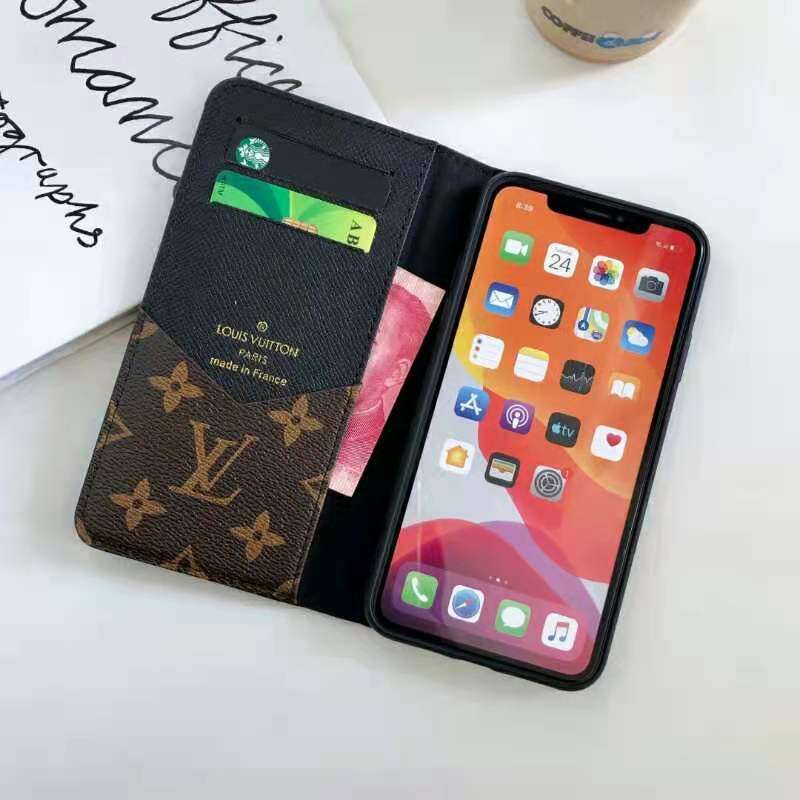LV iPhone Wallet Case Accent Color Edge