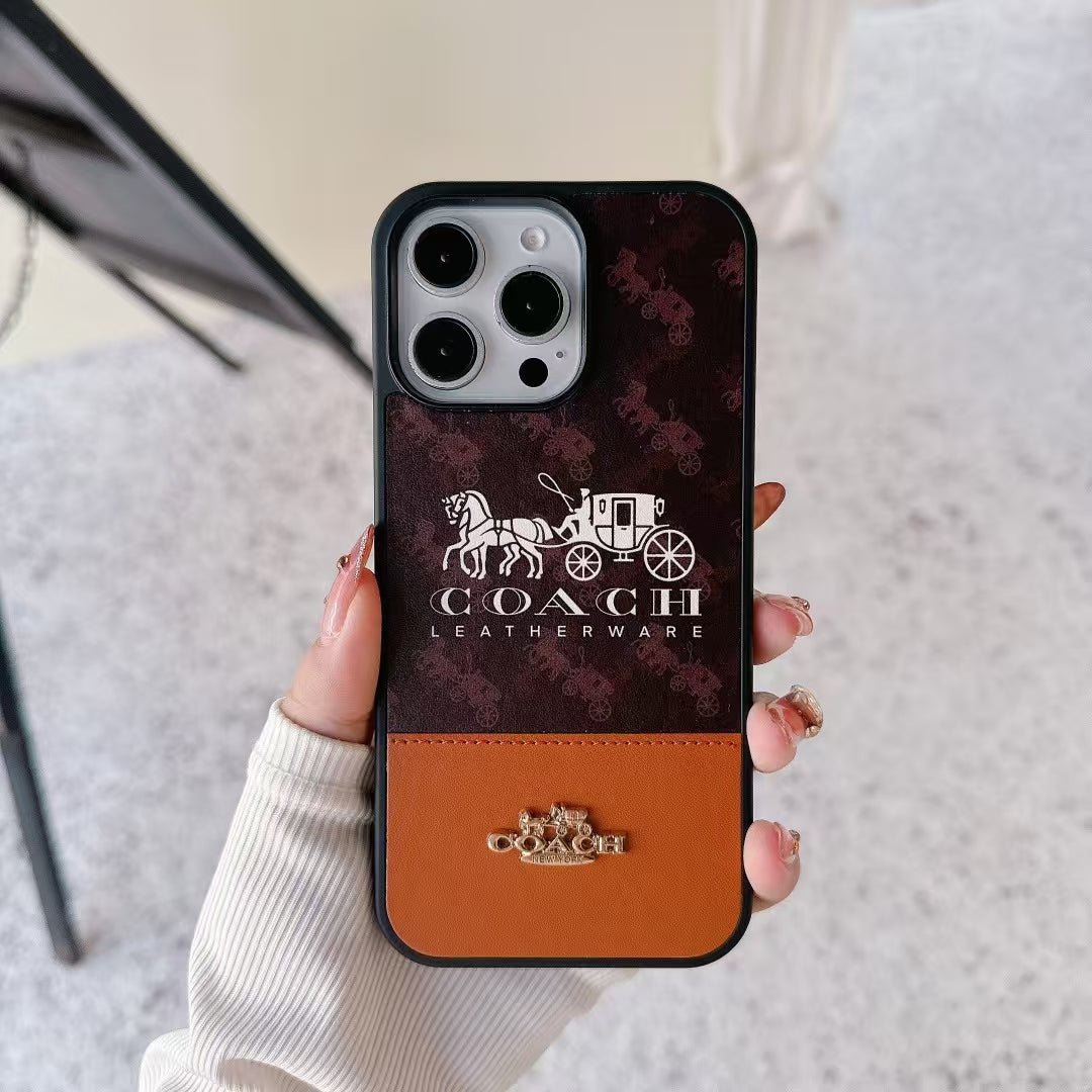 iPhone Coach Style Case for iPhone 12 13 14 15 16 Pro Max Plus