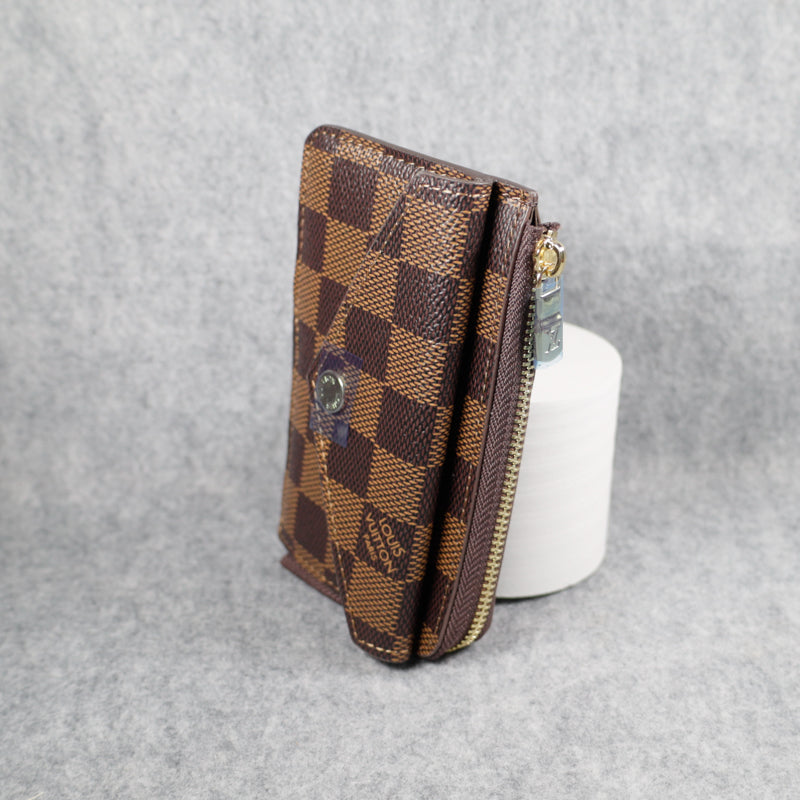Louis Vuitton Card Wallet Carabiner Brown Checkered