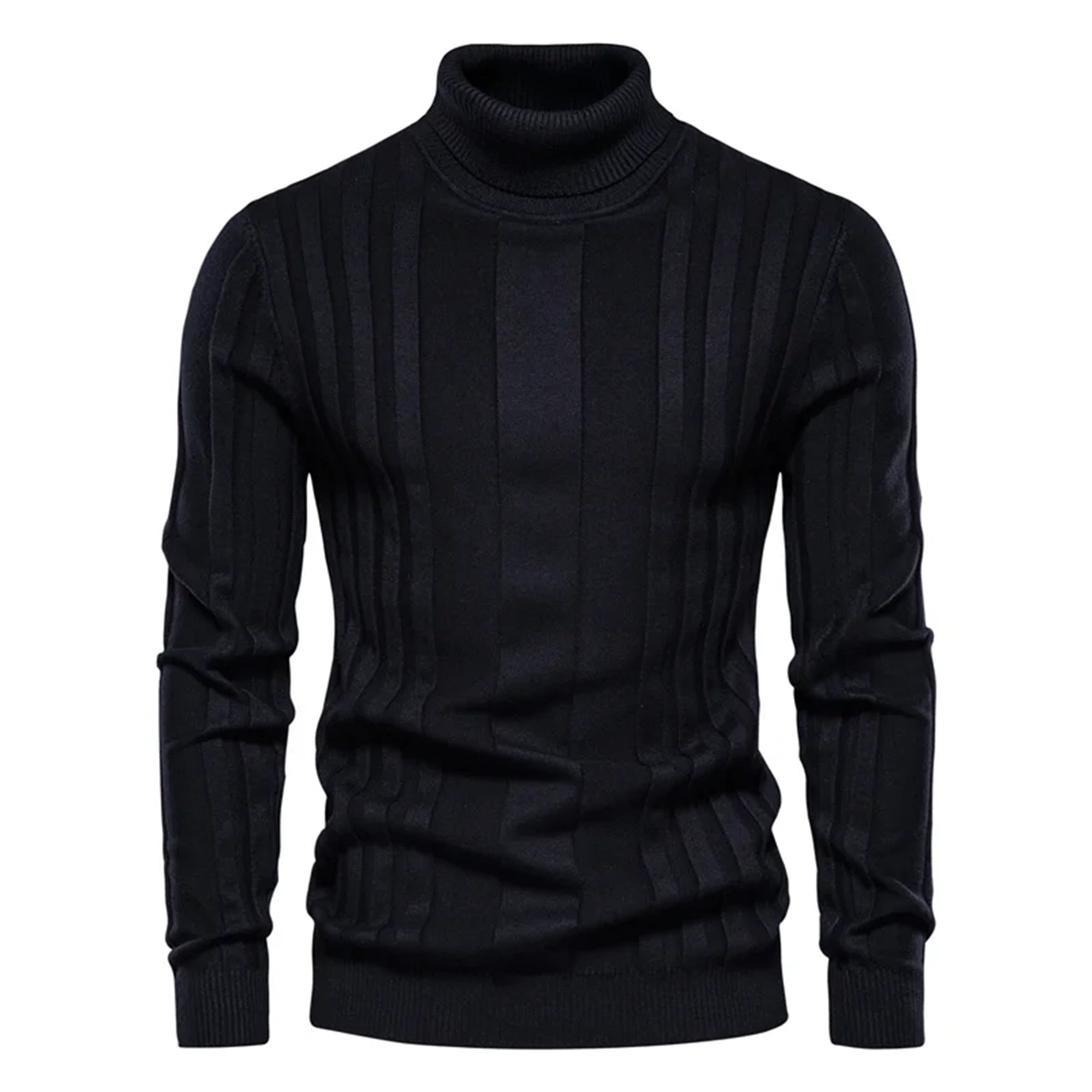 Men’s Stripe Turtleneck Sweater