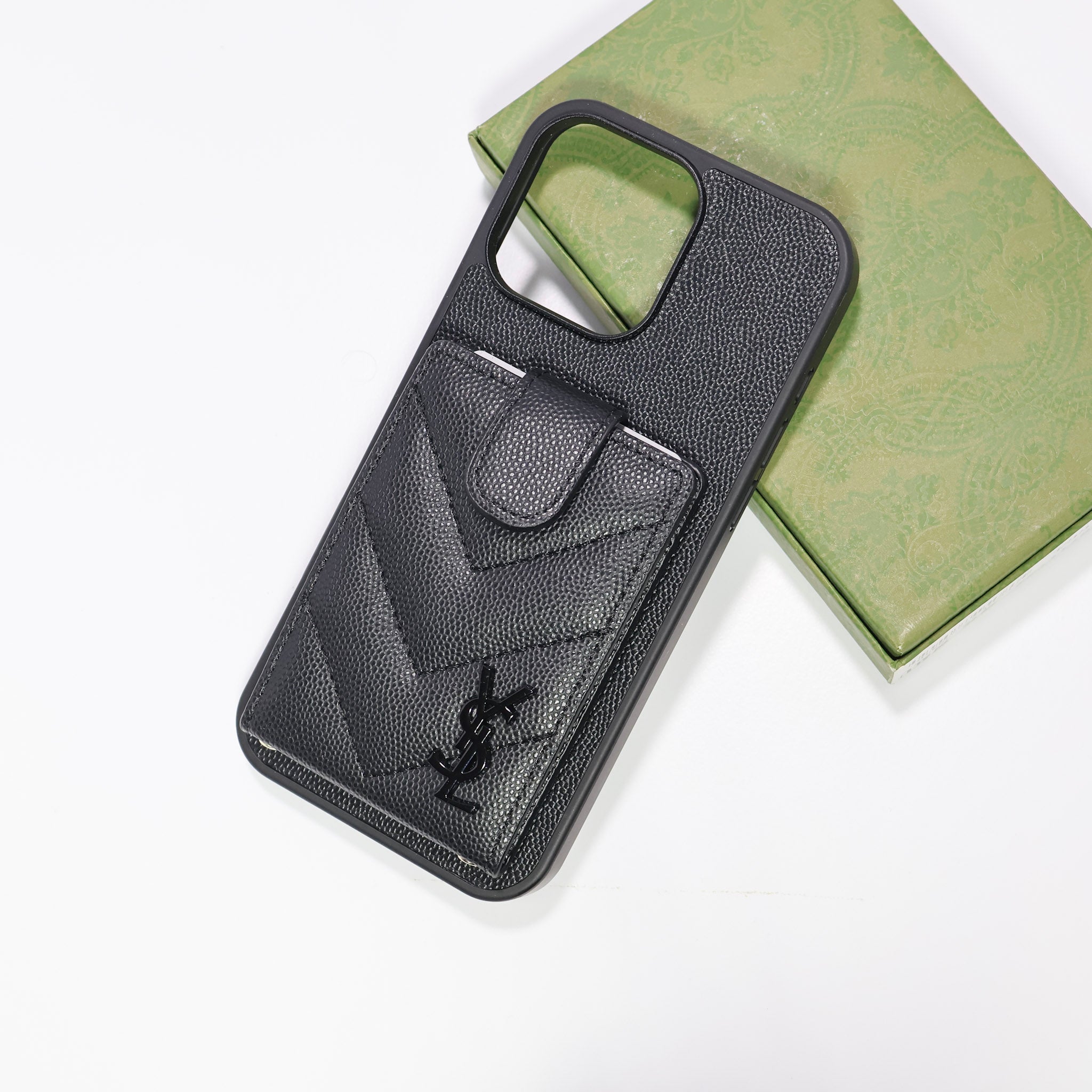 iPhone Case YSL Leather Card Holder