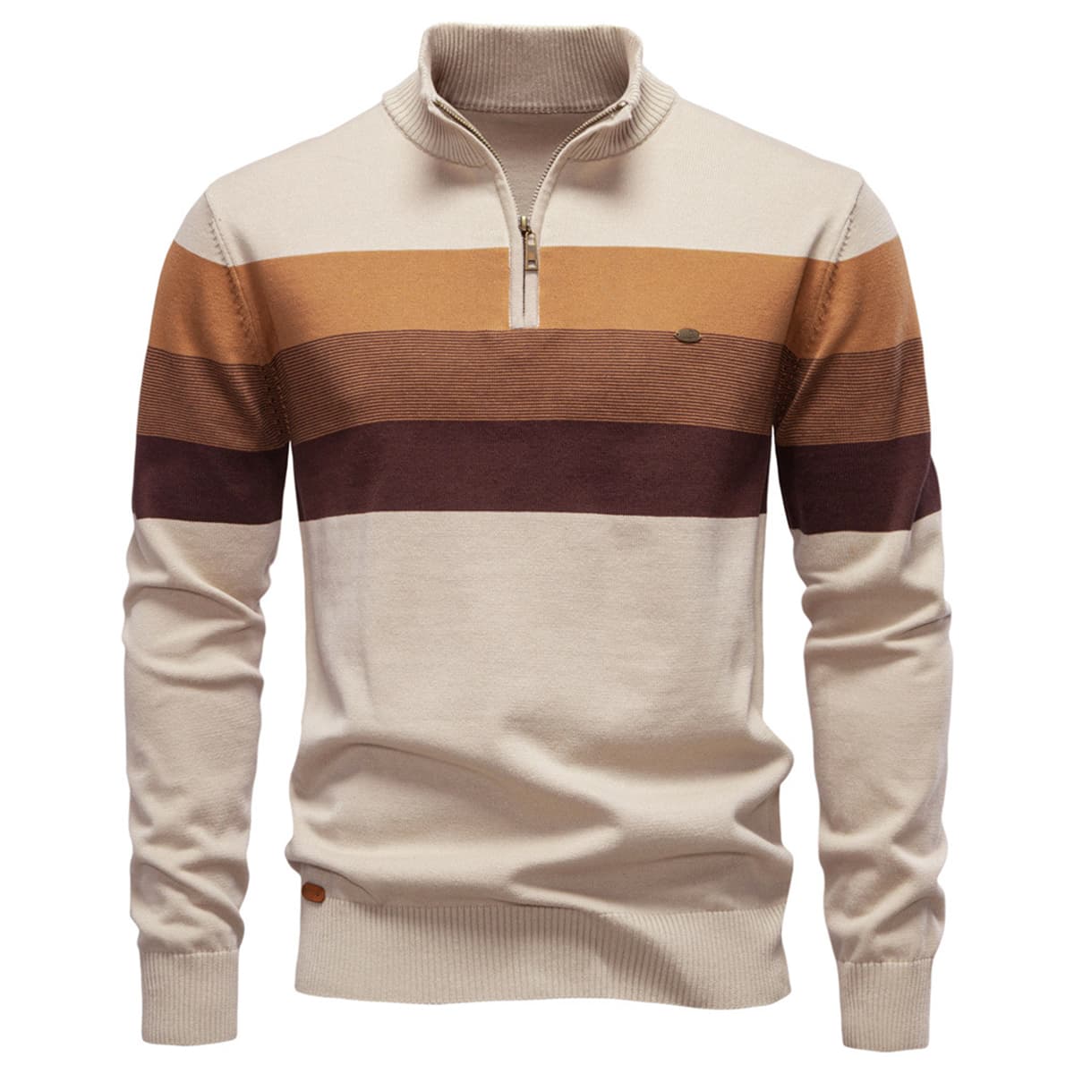 Men’s Classic Colorblock Half-Zip Sweater