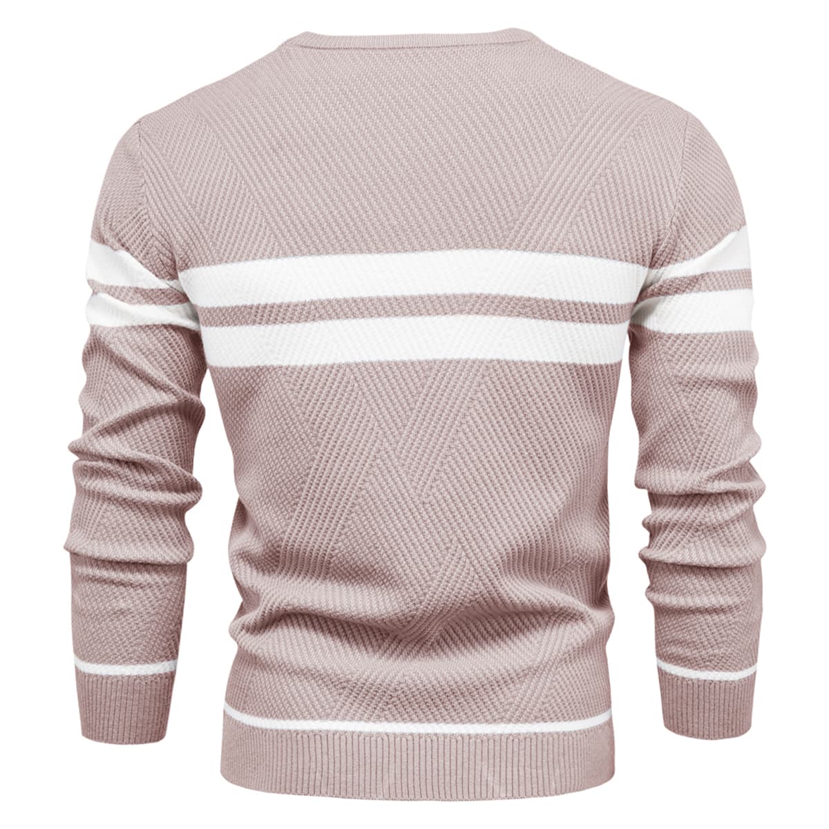 Men’s Cotton Crewneck Striped Sweater