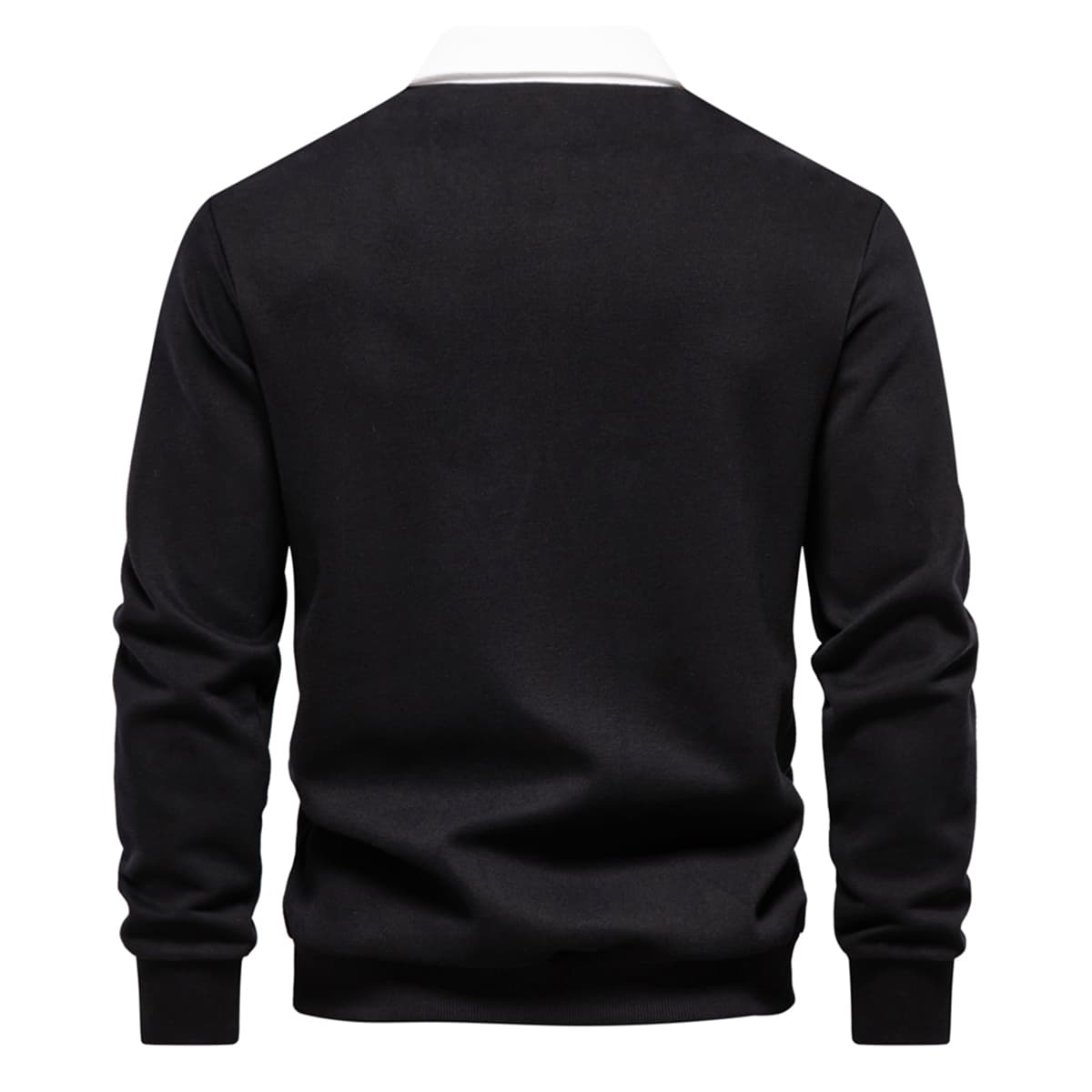 Men’s Long Sleeve Polo Collar Sweatshirt