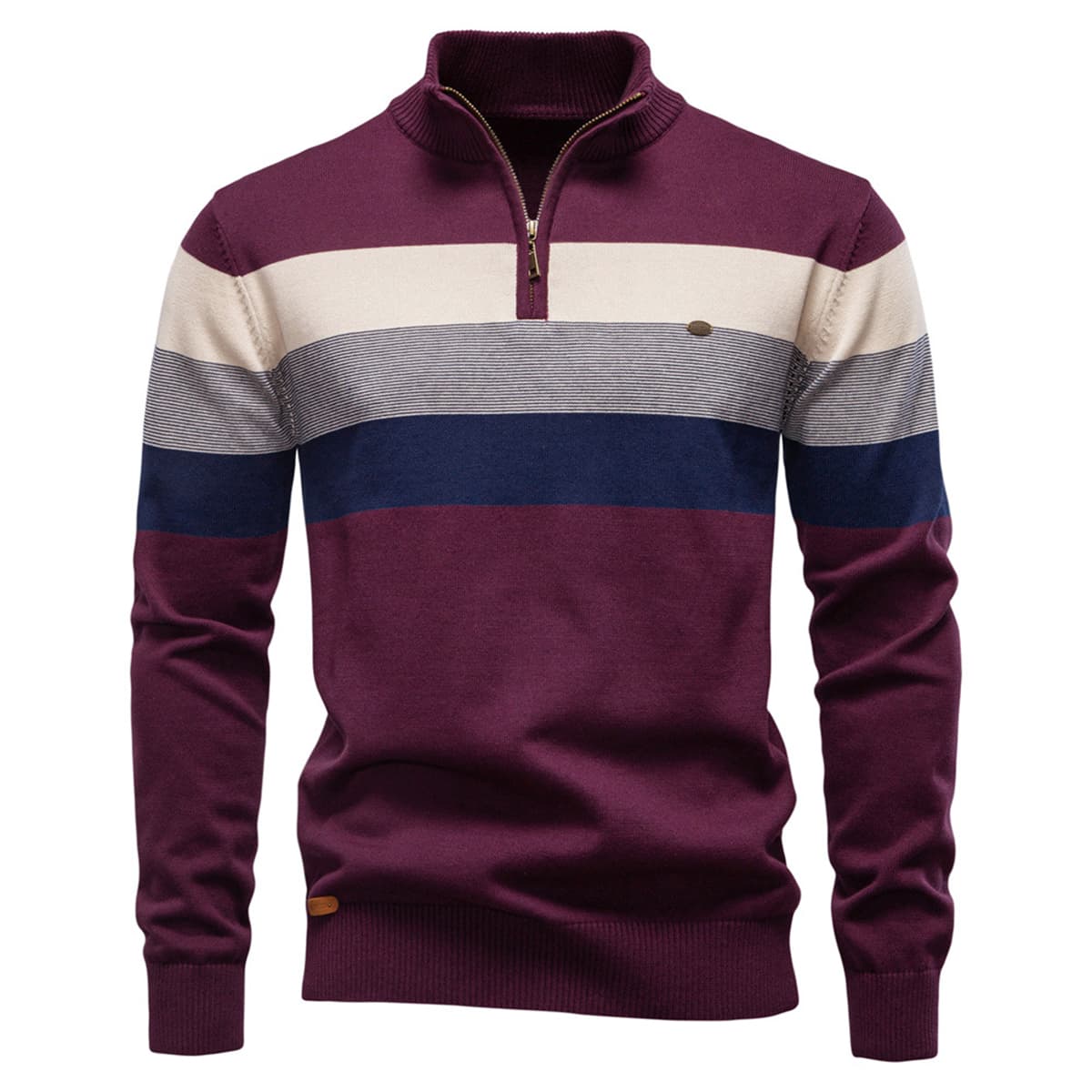 Men’s Classic Colorblock Half-Zip Sweater