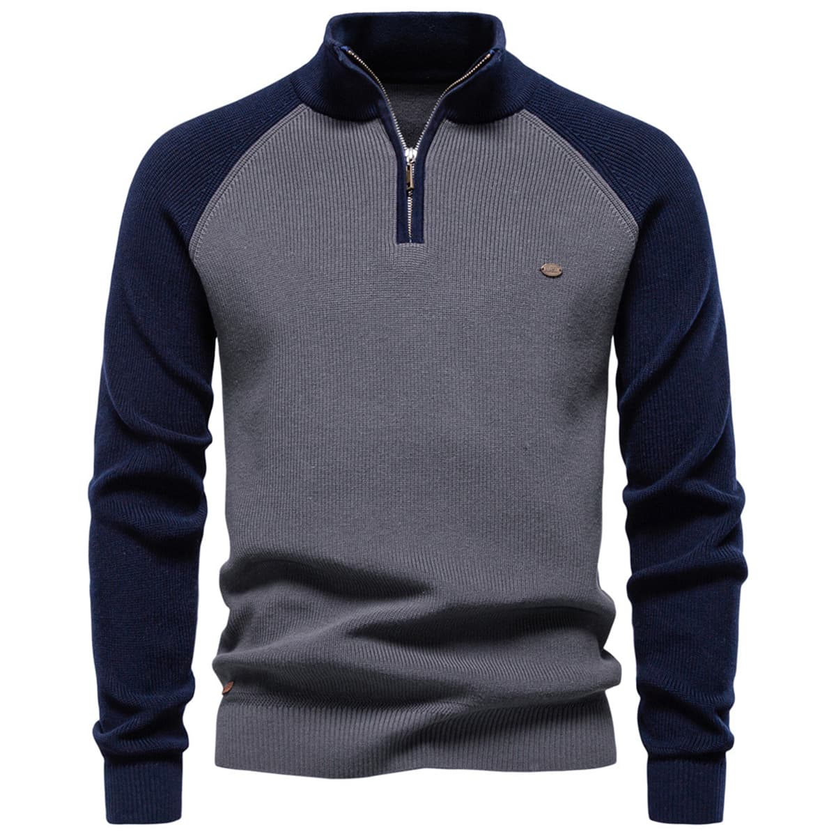 Men’s Half-Zip Colorblock Pullover Sweater