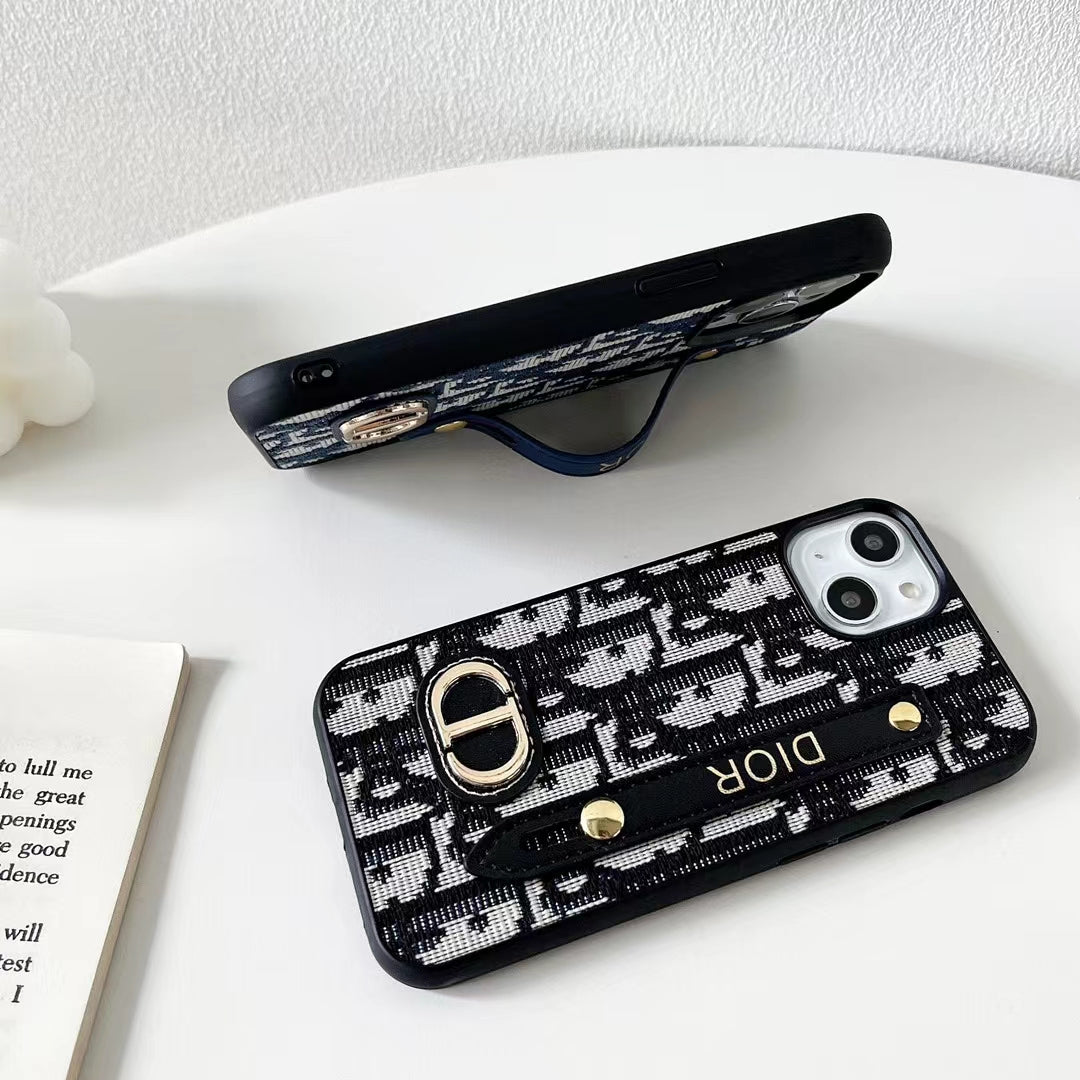 Dior Phone Case iPhone 13 11 12 14 15 Pro Max Plus Hand Strap