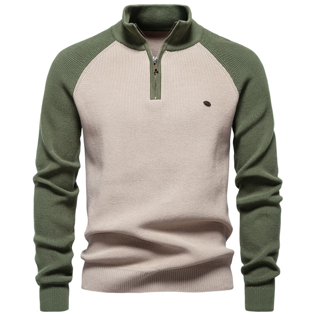 Men’s Half-Zip Colorblock Pullover Sweater