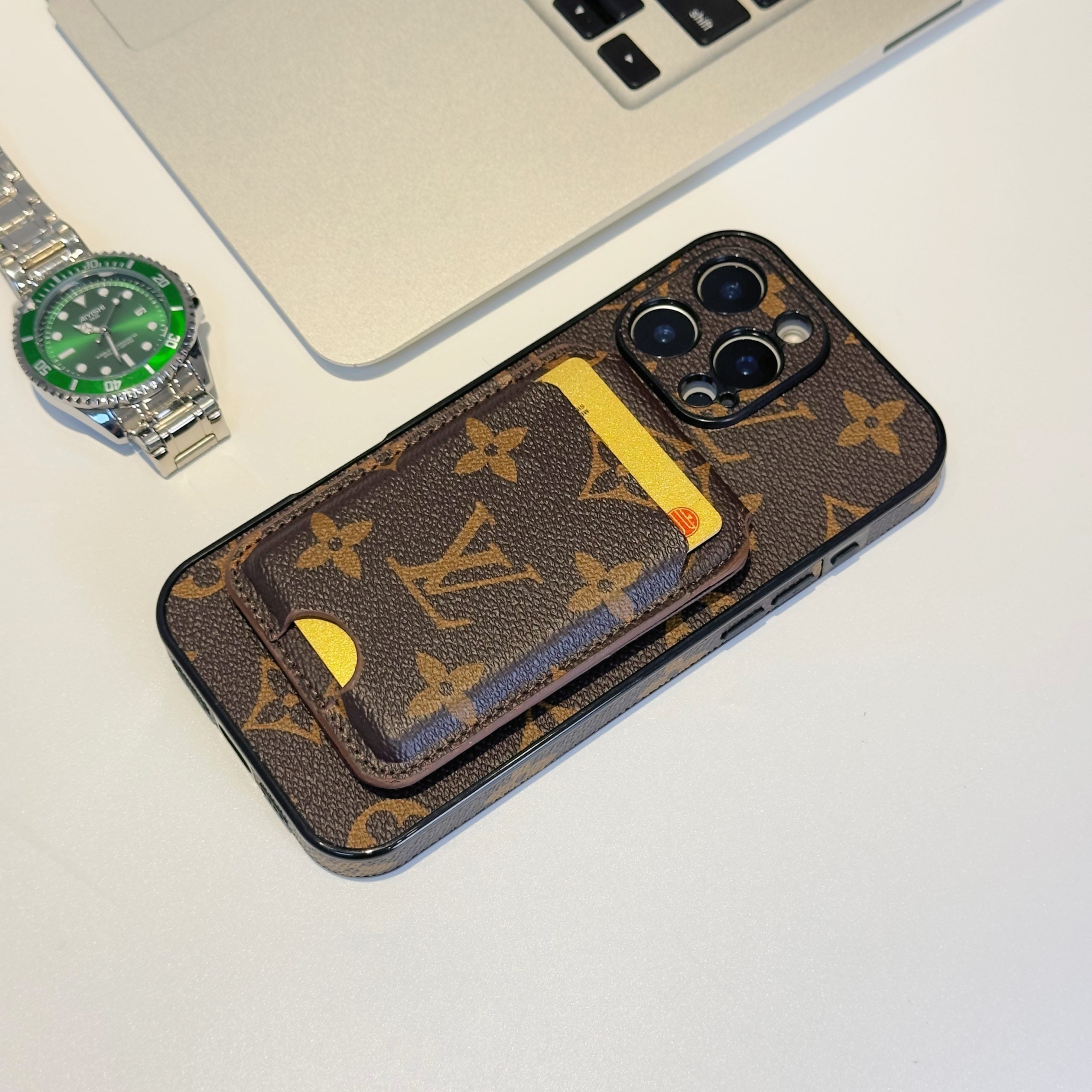 LV Magsafe iPhone Case With Card Holder 16/Pro/Pro Max/ Plus