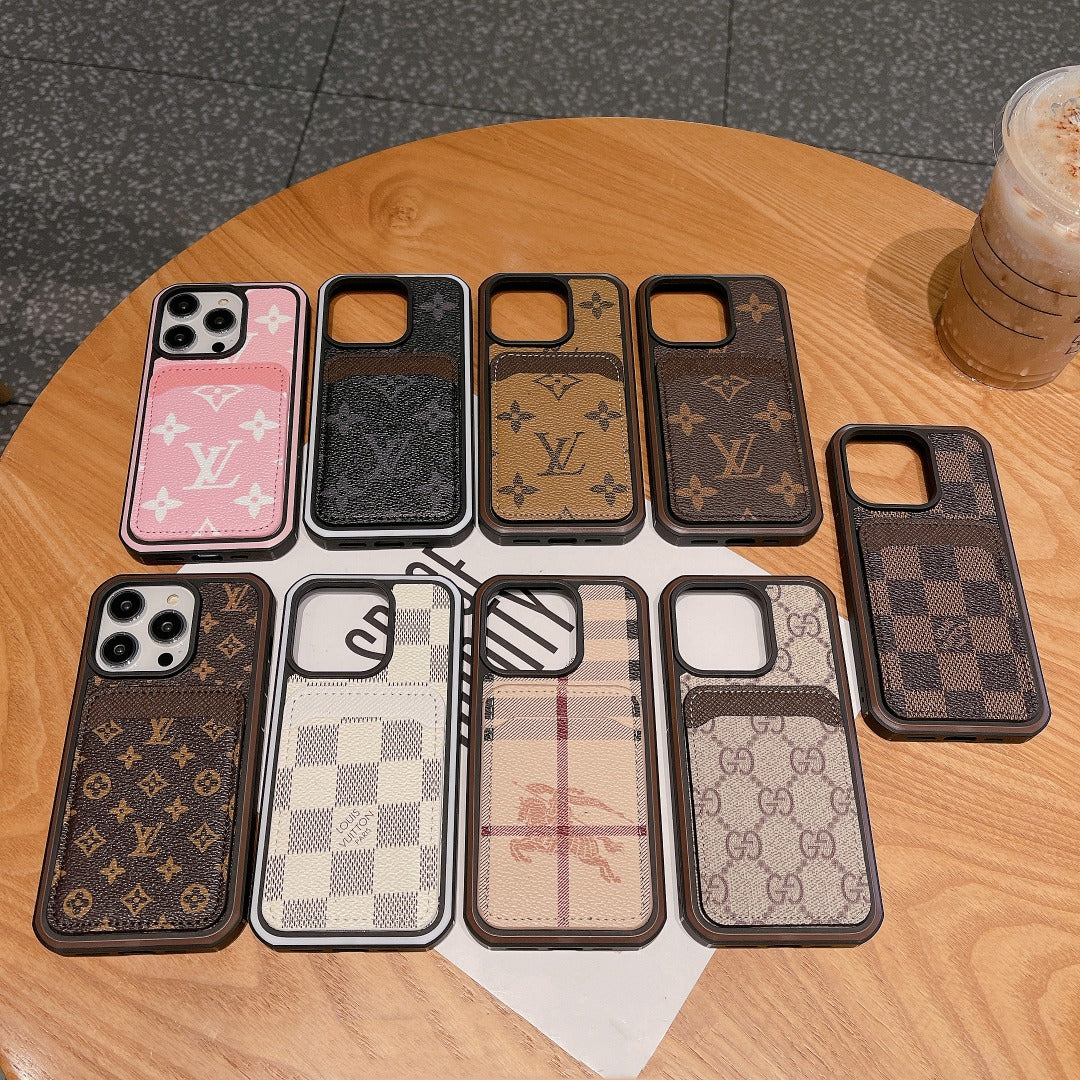 Louis Vuitton Phone Case Card Holder Fashion Leather for iPhone
