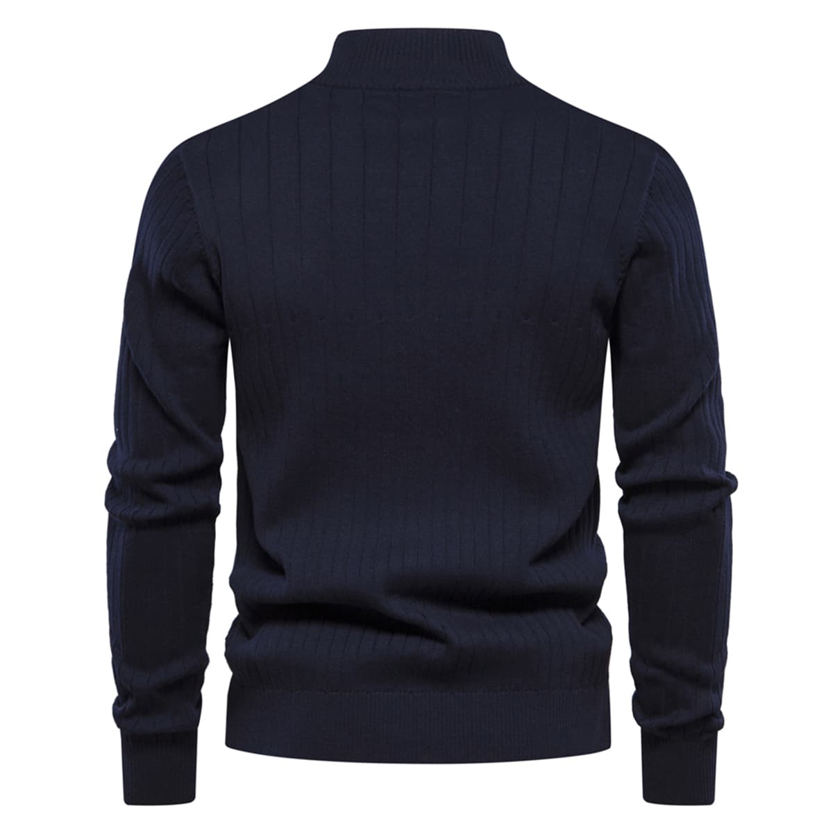 Men’s Half-Zip Striped Knit Sweater