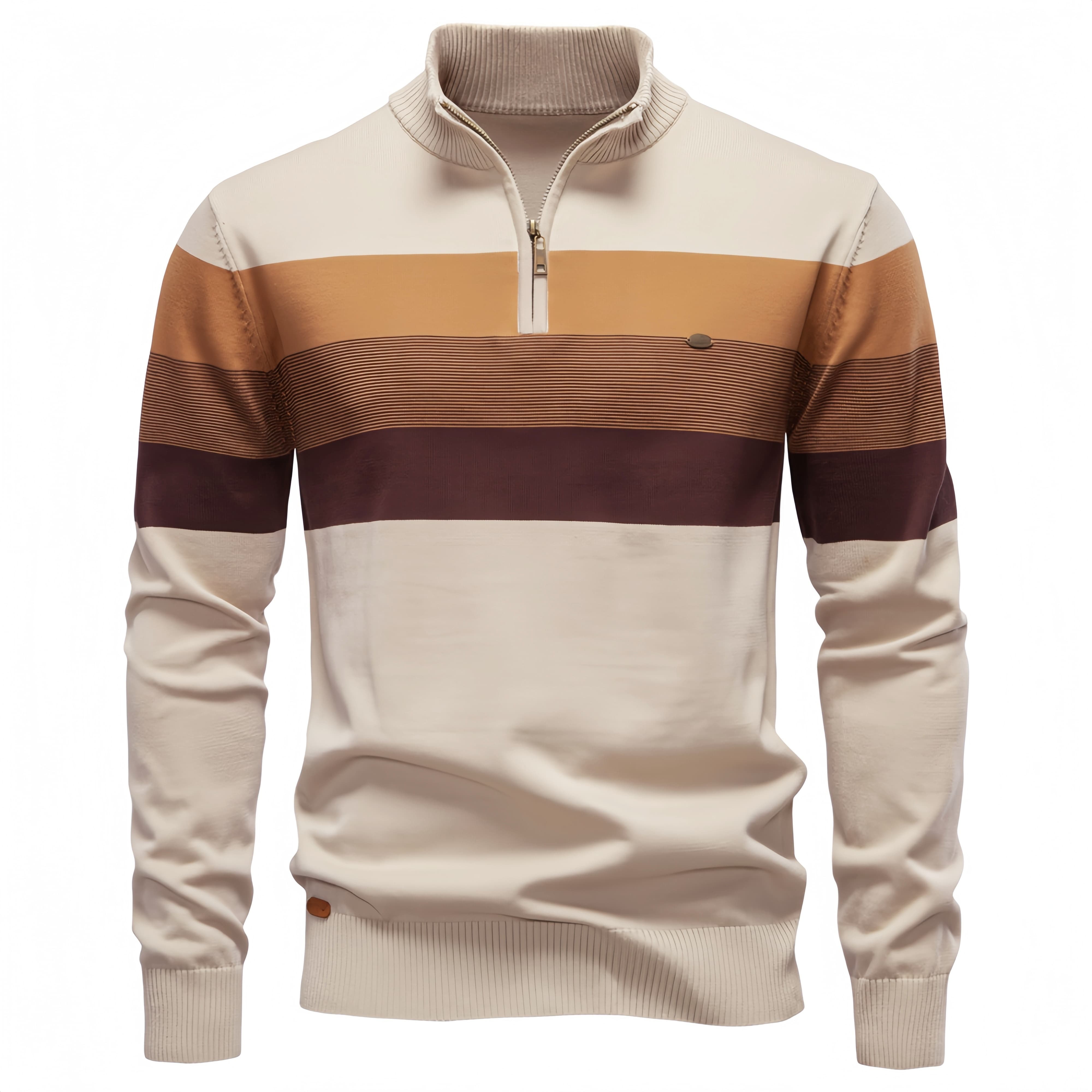 Men’s Color Block Quarter Zip Sweater