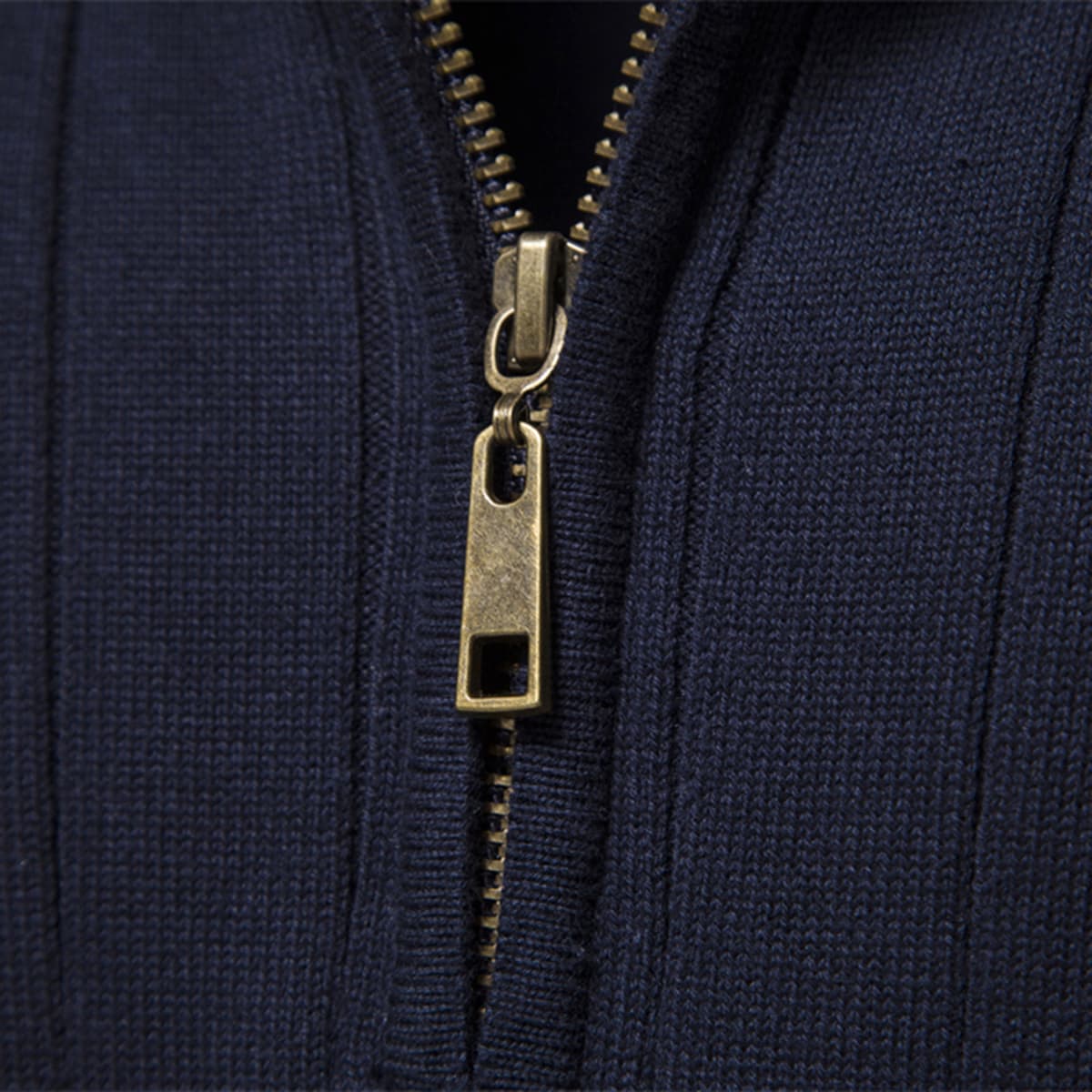 Men’s Half-Zip Striped Knit Sweater