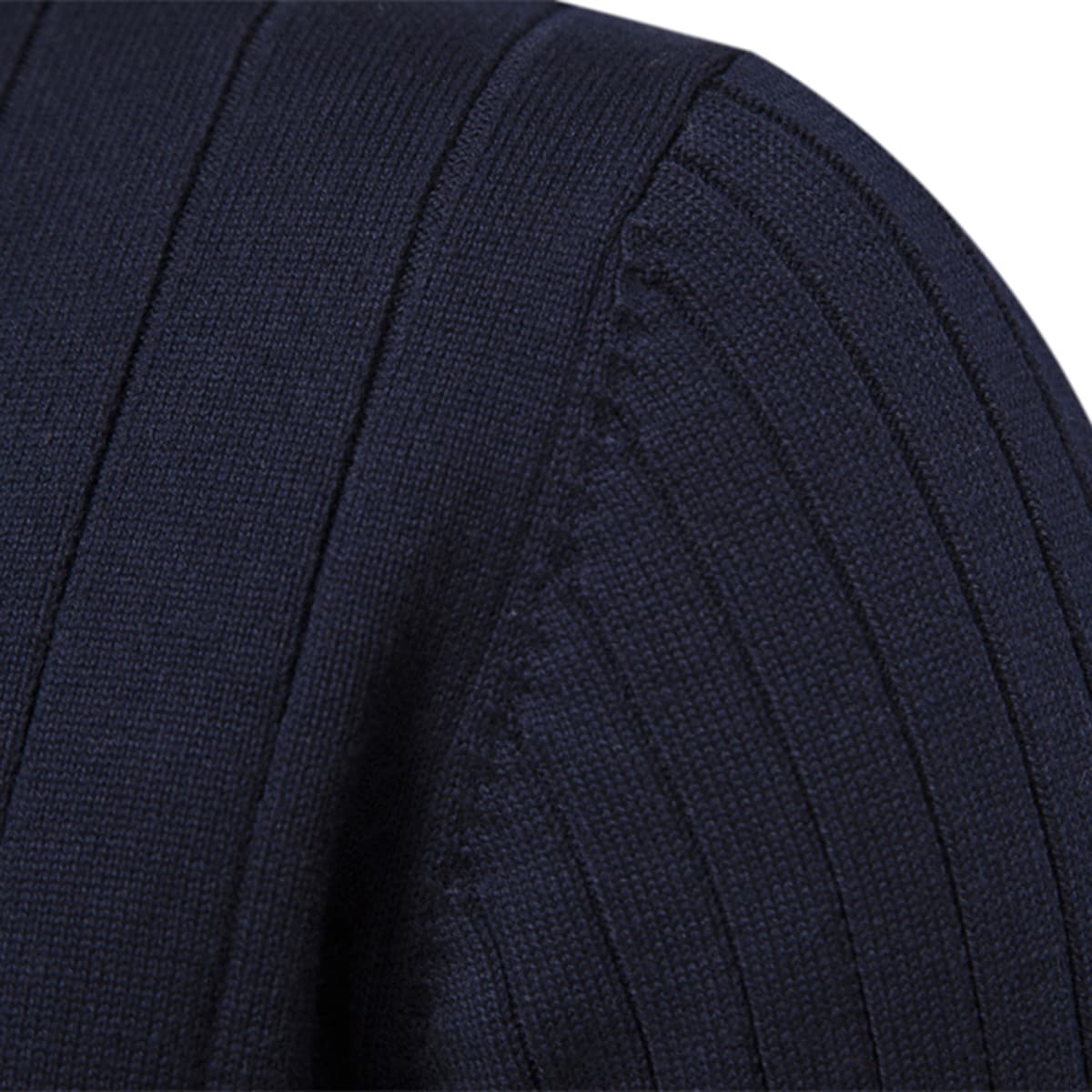 Men’s Half-Zip Striped Knit Sweater
