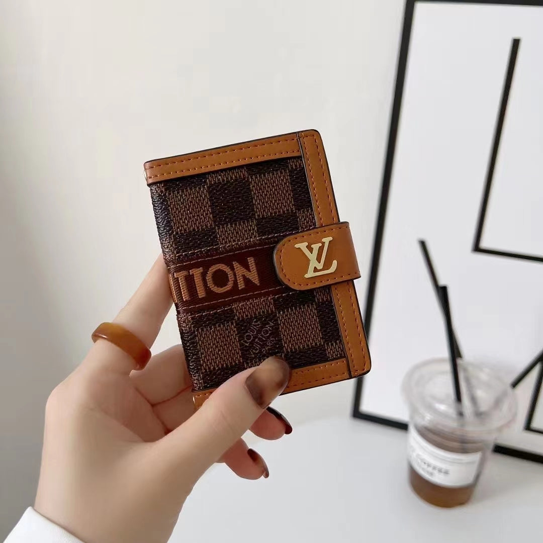 Designer Card Holder Wallet Button Closure