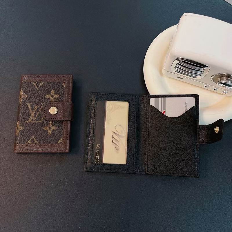 Louis Vuitton Card Holder Wallet Button Closure